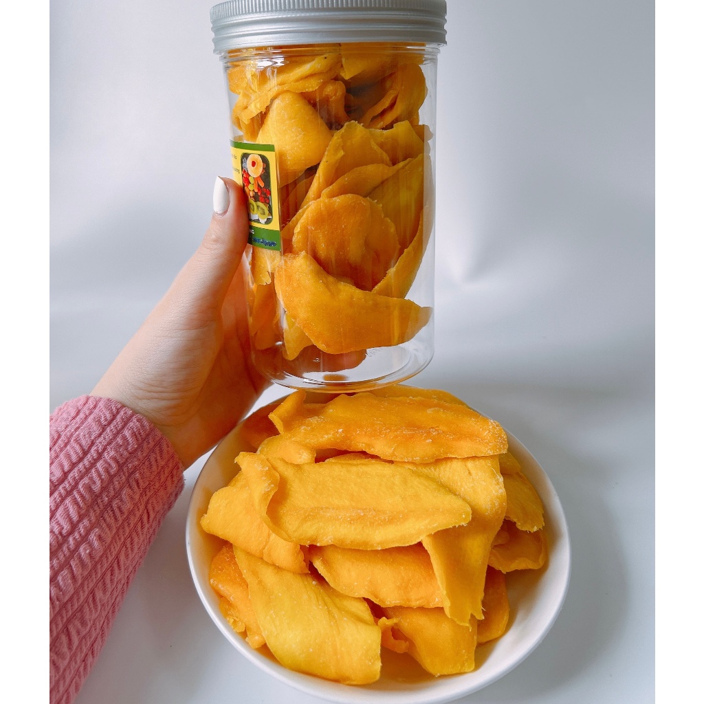 Hộp 500g Xoài Sấy Dẻo Đà Lạt, Xoài sấy dẻo không đường_ ăn vặt, food, ngon