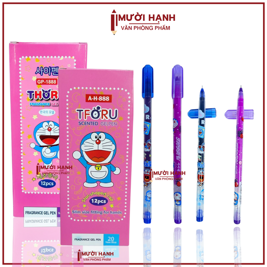 [ THORU ] HỘP 12 Cây Bút Gel Nước - Viết Gel Mực Nho Mùi Thơm Ngòi Kim ...