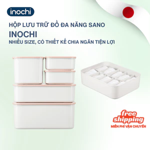 Hộp lưu trữ Có Nắp Đa năng SANO INOCHI, bằng nhựa nguyên sinh, cao cấp, an toàn