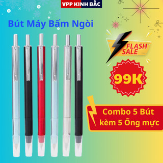( Ưu Đãi ) Combo 5 Chiếc Bút Máy Bấm  Tiểu Học EF Chỉ 99K , Viết Êm Trơn - Mực Ra Đều - Sử Dụng Dễ Dàng.