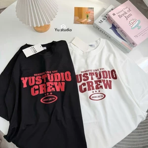 Áo thun YUSTUDIO3158 form rộng, áo phông 3158 chất cotton khô tay lỡ mẫu Yustudio Crew