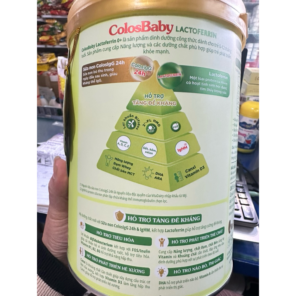{Chính hãng} Sữa Colosbaby Lactoferrin mới cho bé sinh mổ bổ sung IgHM số 0-1-2 800g