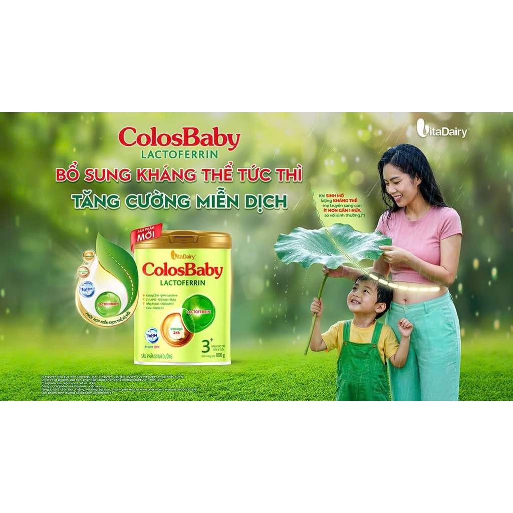 {Chính hãng} Sữa Colosbaby Lactoferrin mới cho bé sinh mổ bổ sung IgHM số 0-1-2 800g
