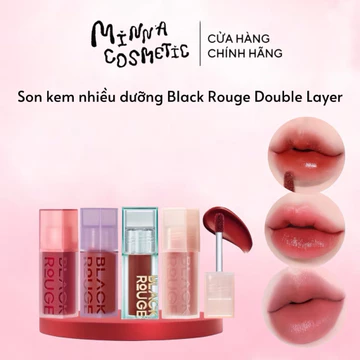 [Black Rouge] Son Kem Lì Black Rouge Double Layer Over Velvet đủ bảng màu chất son lì mịn lâu trôi, cấp ẩm tốt