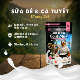 Combo Mix 6 Gói Pate Cao Cấp Bite of Wild 70G, Công Thức Sữa Dê Đạm Tự Nhiên Cho Mèo Từ 2 Tháng Tuổi