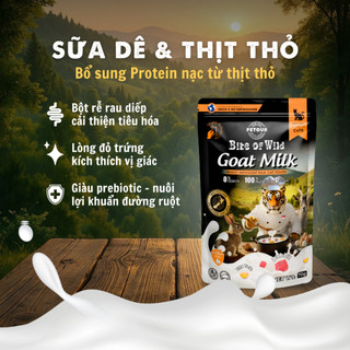 Combo Mix 6 Gói Pate Cao Cấp Bite of Wild 70G, Công Thức Sữa Dê Đạm Tự Nhiên Cho Mèo Từ 2 Tháng Tuổi