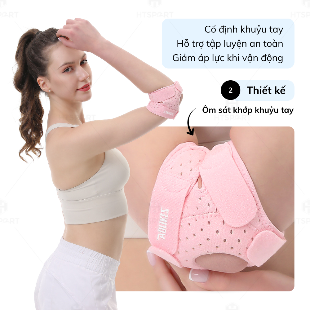 Đai Bảo Vệ Khuỷu Tay Aolikes 7941, Giảm Chấn Thương Khi Tập Gym, Cầu Lông, Pickleball Cả Nam Nữ