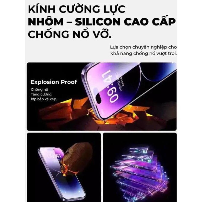 Combo 5 Kính Cường Lực KingKong Glass 2.5D iPhone 7–17 Pro Max | Trong Suốt, Chống Nhìn Trộm, Chống Va Đập |Quà tặng kèm