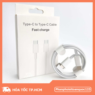 Cáp Sạc Type-C To Type-C Sạc Nhanh PD – Dây Cáp 2 Đầu Type-C Full Box – Hỗ Trợ Sạc Và Truyền Dữ Liệu