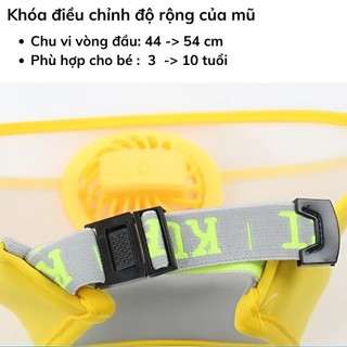 Mũ Che Nắng Cho Bé 2in1 Có Quạt Mini – Mũ Chống Nắng Trẻ Em Làm Mát, Nón Rộng Vành Chống UV
