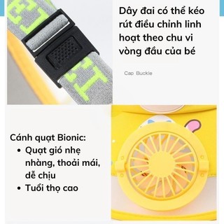 Mũ Che Nắng Cho Bé 2in1 Có Quạt Mini – Mũ Chống Nắng Trẻ Em Làm Mát, Nón Rộng Vành Chống UV