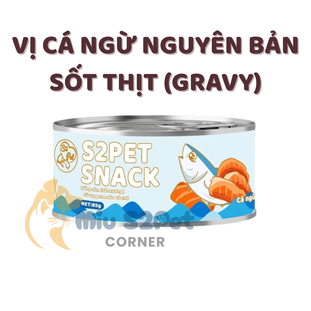 Combo 12-24 Lon Pate S2Pet Snack 85g Thịt Xé Sốt Mix Rau Củ – Thức Ăn Ướt Bổ Sung Nước, Dinh Dưỡng Cho Chó Mèo