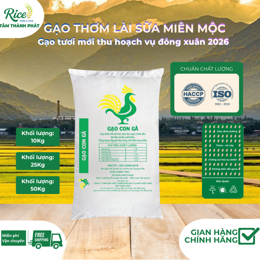 1 bao gạo 10kg giá 96k