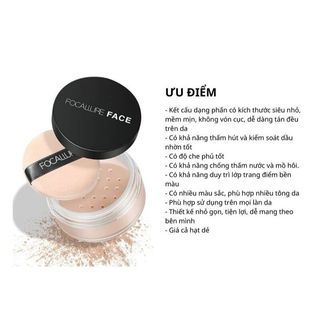 Phấn phủ bột FOCALLURE Setting Powder kiềm dầu bền lâu nhập khẩu chính hãng 7g - Bebeau