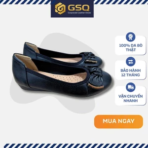 GIÀY BÚP BÊ NỮ DA BÒ THẬT – CAO 2CM CÓ NƠ | ÊM CHÂN – THANH LỊCH – ĐI LÀM CẢ NGÀY