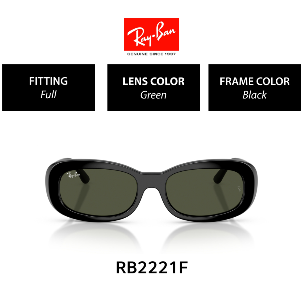 Mắt kính RAY-BAN RB2221F 901/3155 - Size 55 - Kính mát