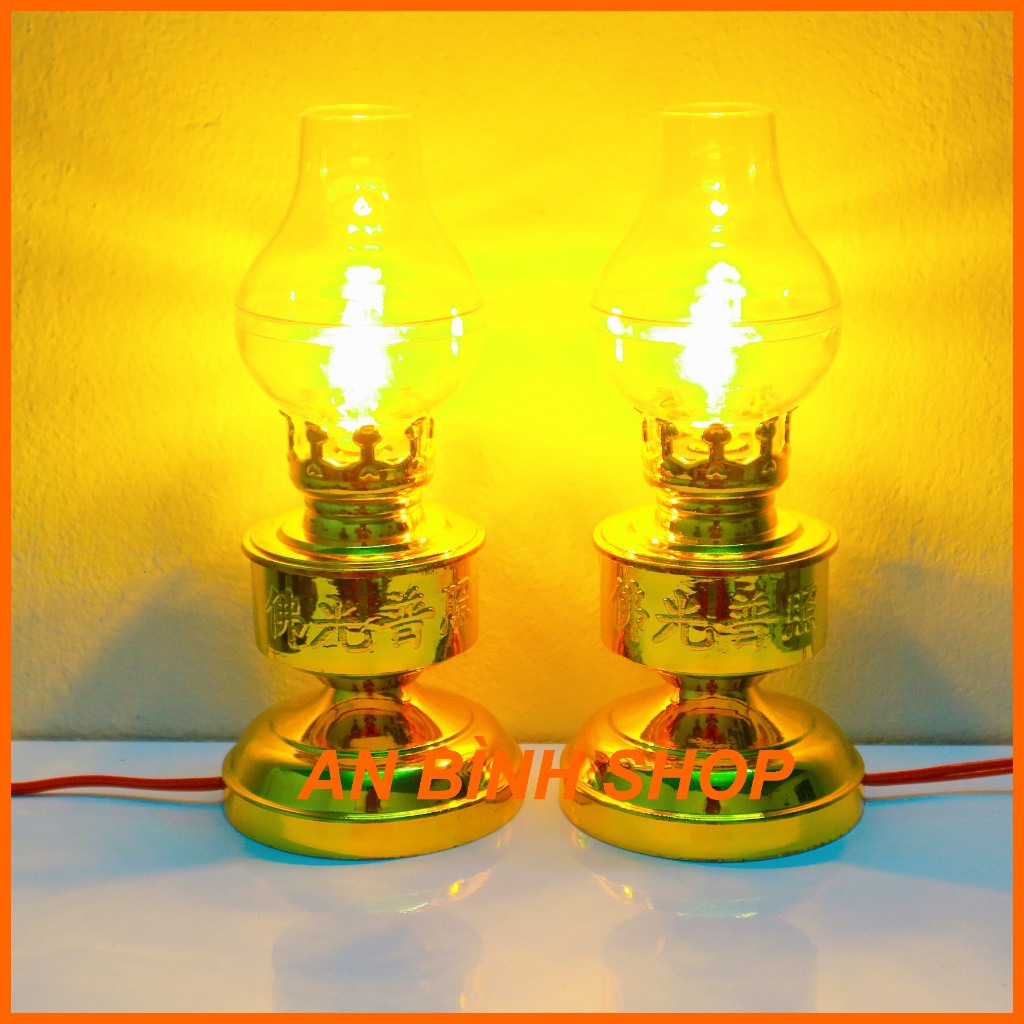 ( Hàng loại 1 ) 1 Đôi đèn thờ, đèn thờ bóng led, đèn thờ gia tiên, đèn ban thờ