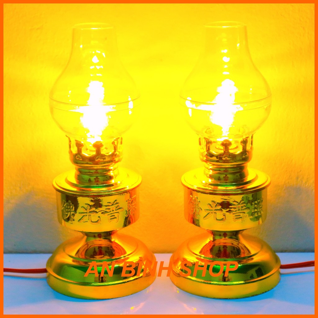 ( Hàng loại 1 ) 1 Đôi đèn thờ, đèn thờ bóng led, đèn thờ gia tiên, đèn ban thờ