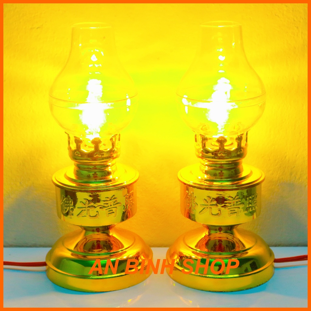 ( Hàng loại 1 ) 1 Đôi đèn thờ, đèn thờ bóng led, đèn thờ gia tiên, đèn ban thờ