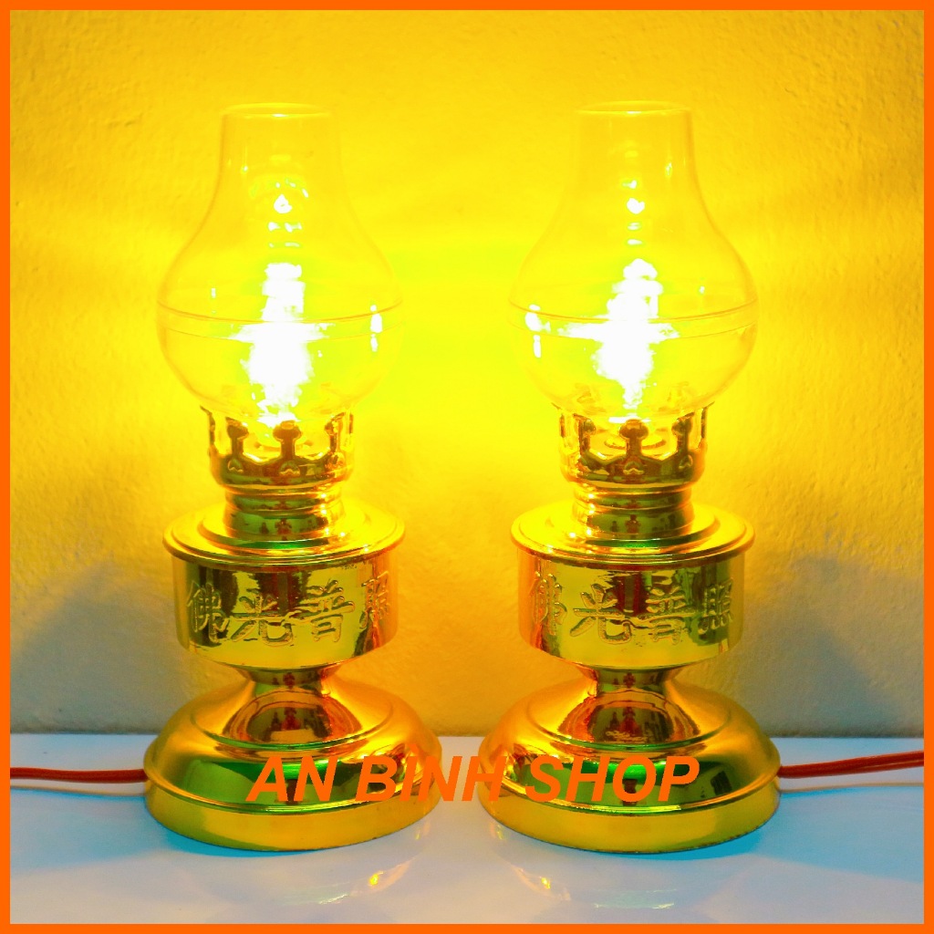 ( Hàng loại 1 ) 1 Đôi đèn thờ, đèn thờ bóng led, đèn thờ gia tiên, đèn ban thờ