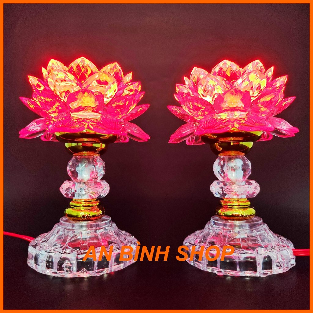( Hàng loại 1 ) Đôi đèn thờ, đèn hoa sen bàn thờ phật, thờ phật, đèn cúng phật