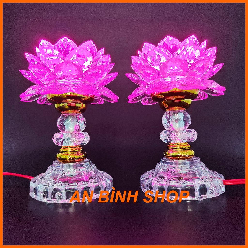 ( Hàng loại 1 ) Đôi đèn thờ, đèn hoa sen bàn thờ phật, thờ phật, đèn cúng phật