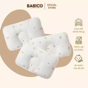 Gối Lõm Mặt Lụa Unbee Cao Cấp, Gối Chần Bông Mềm Mại Kết Hợp Lưới Thở Air MeshCho Bé Sơ Sinh