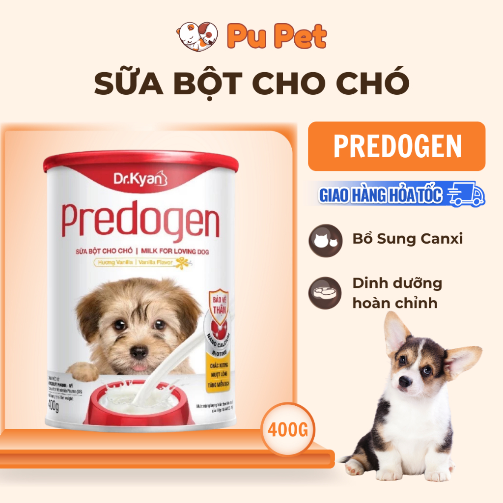 Sữa Bột Cho Chó Con, Chó Đang Mang Thai Dr.Kyan Predogen-Bổ Sung Canxi, Khoáng Chất,Xương Chắc Khỏe