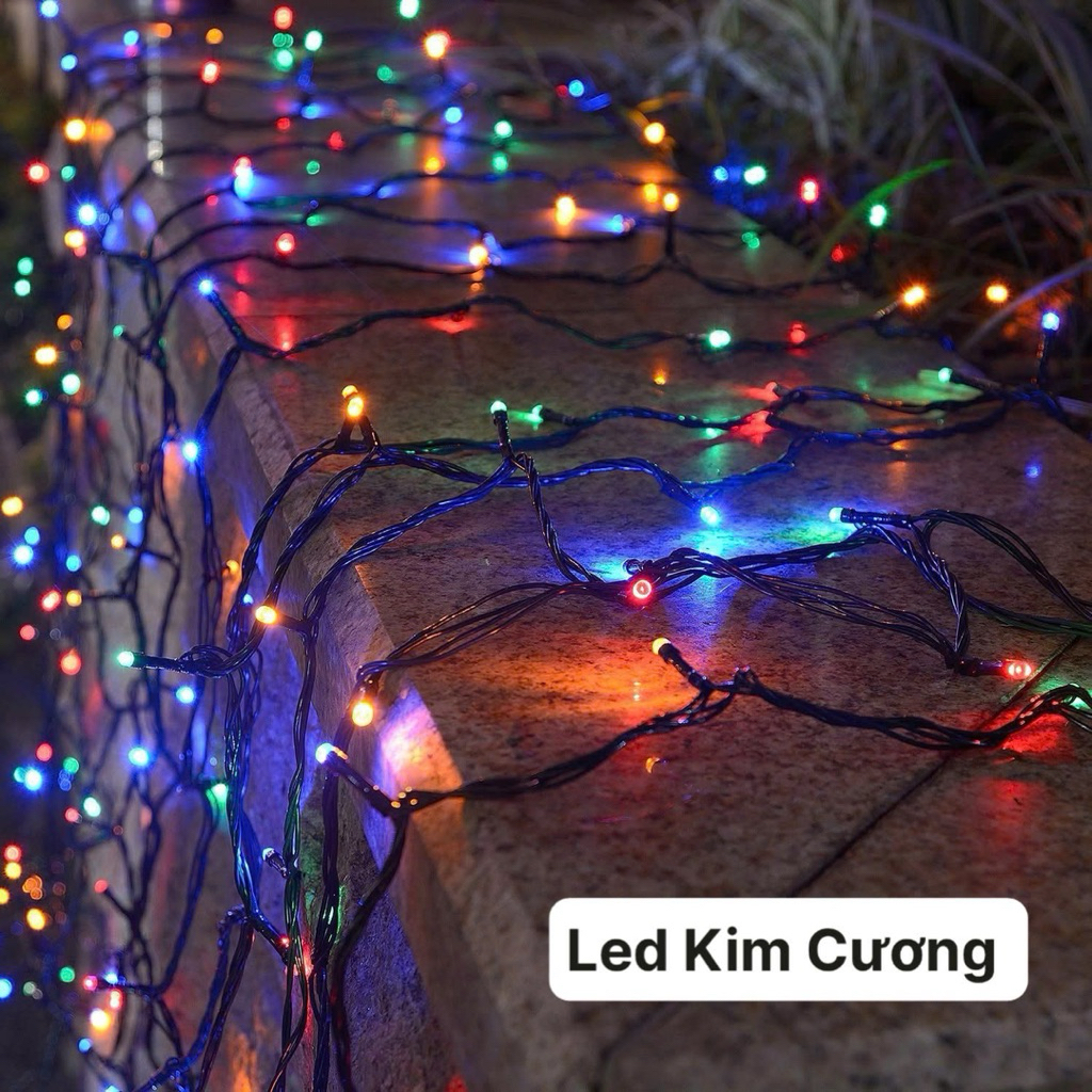 22 mét- 200 bóng Đèn LED kim cương năng lượng mặt trời là dòng đèn dây trang trí cao cấp, sử dụng chip LED siêu sáng