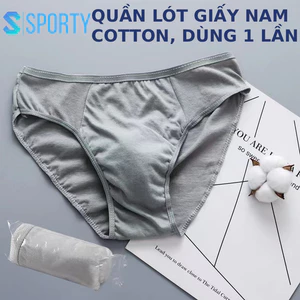 Quần lót giấy nam SPORTY DP10 100% cotton 2 lớp đáy dùng khi đi công tác, du lịch, học quân sự
