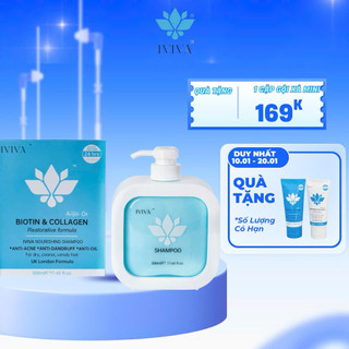 DẦU GỘI ARGAN, BIOTIN VÀ COLLAGEN (MUA 1 chai DẦU GỘI ARGAN, BIOTIN VÀ COLLAGEN 500ml tặng 1 cặp gội xã mini)