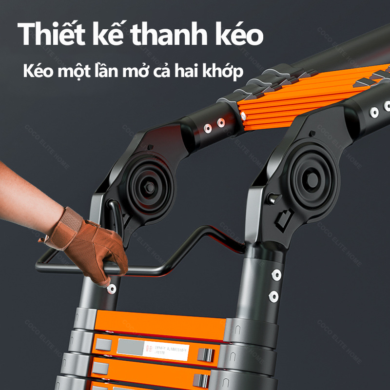 Thang Nhôm Cao Cấp Inox 1.7M-5.9M - Phụ Kiện Inox & Khóa Tự Động An Toàn