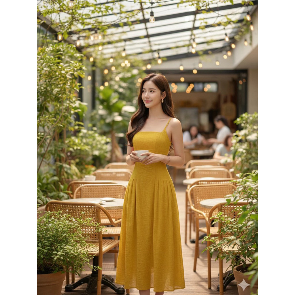 Đầm maxi  2S hở lưng Đan dây siêu xinh, chất vải mềm mát - pusu house