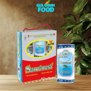 NƯỚC Yến Sào Sanest Không Đường 75% Yếnn Sào - Lon Hộp 6 lon x190ml