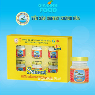 HỘP 6 lọ nước yến sào Khánh Hòa Sanest có đường/ không đường dành cho mọi độ tuổii