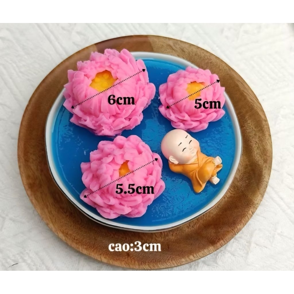 Khuôn tròn nhôm cao 8cm đế liền