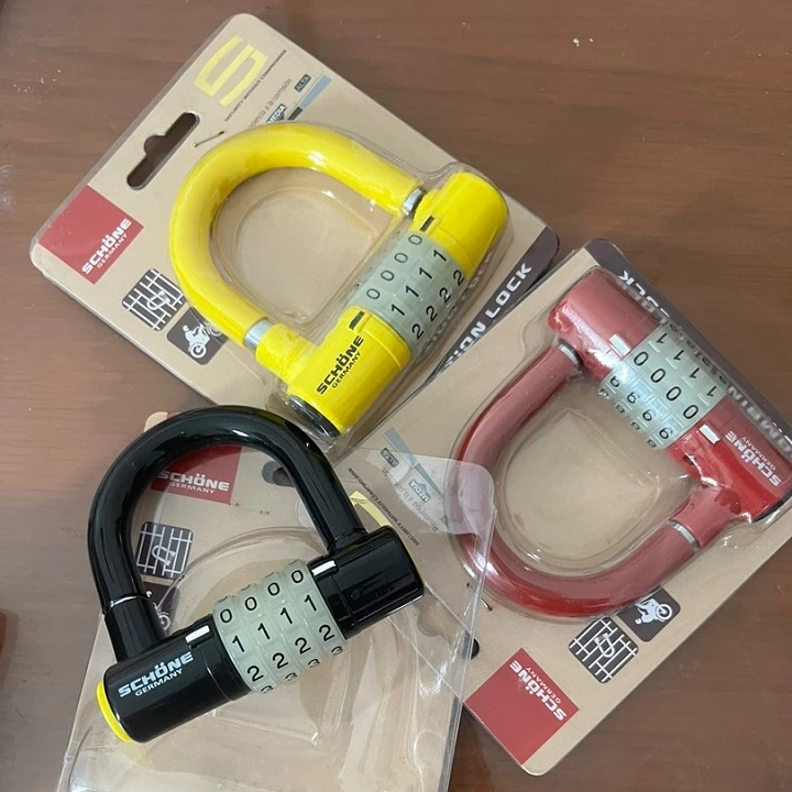 Ổ Khóa 4 Số Có Đổi Mã Chữ U SC-801 có ánh sáng dạ quang chính hãng