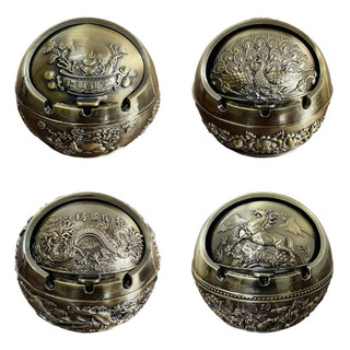 Gạt Tàn Để Bàn Chất Liệu Hợp Kim Đồng Trang Trí Bàn Làm Việc, Decor Quà Tặng