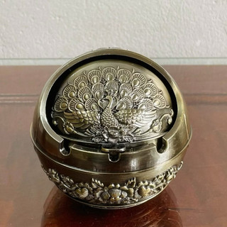 Gạt Tàn Để Bàn Chất Liệu Hợp Kim Đồng Trang Trí Bàn Làm Việc Decor Quà Tặng Kích Thước 10.5cm x 9.5cm