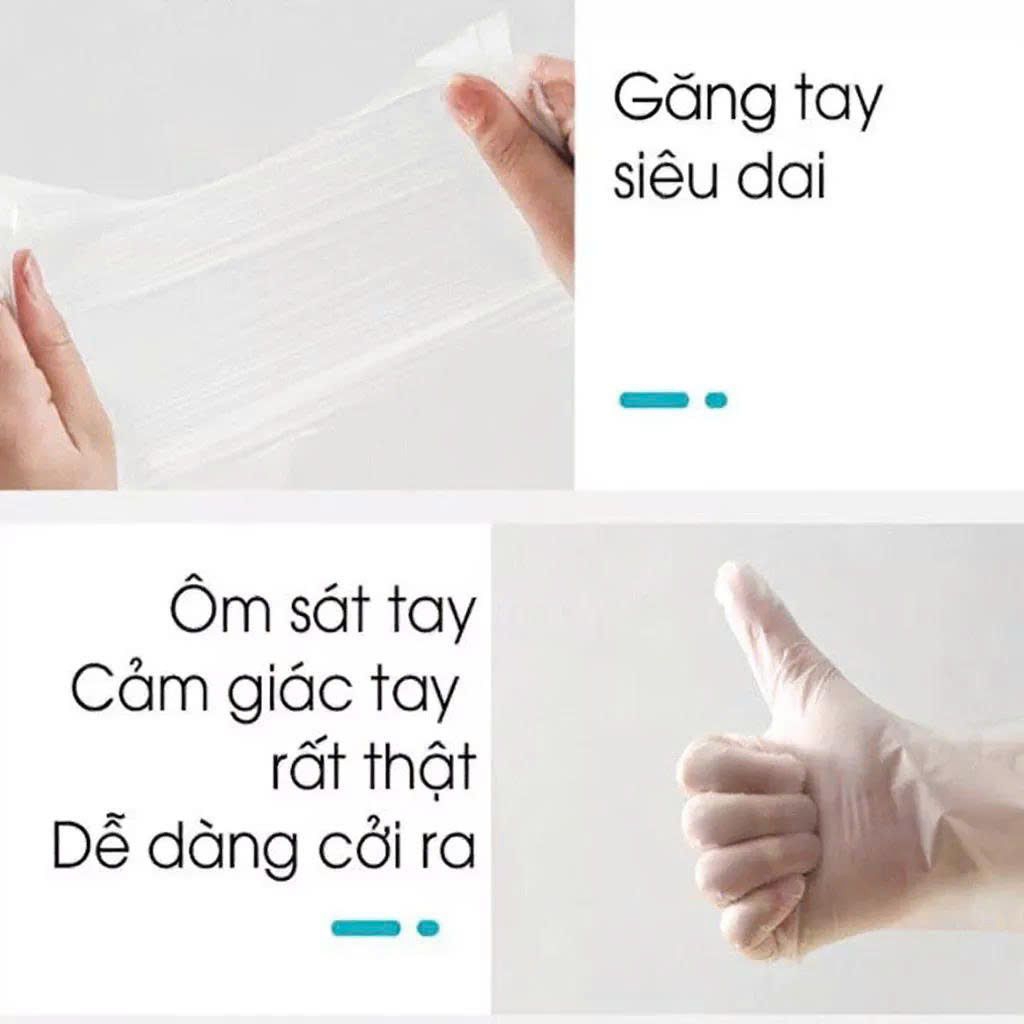 Hộp 100 găng tay nấu ăn siêu dai Victoria Bay chất liệu TPE không mùi