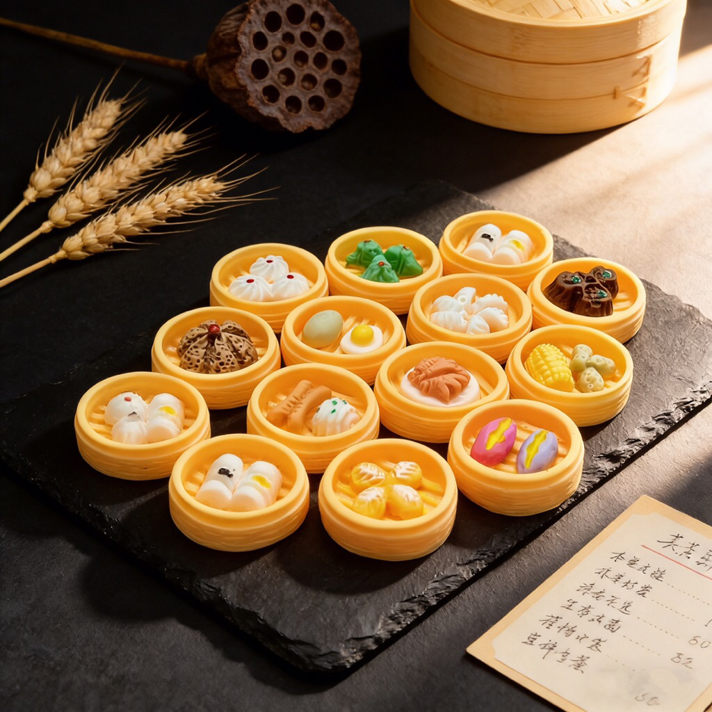 Set 30 Đồ Ăn Dimsum Mô Hình Mini Charm Đồ Ăn Điểm Tâm Xửng Hấp  HongKong Đồ Chơi Trang Trí Nhà Búp Bê