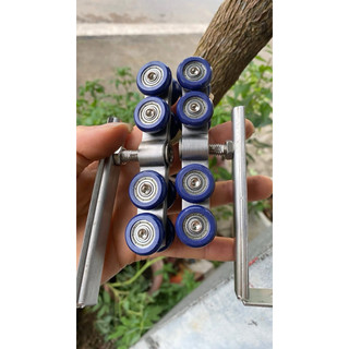 Bánh Xe Treo Con Trượt Cửa Lùa Nhôm 8 bánh INOX 304