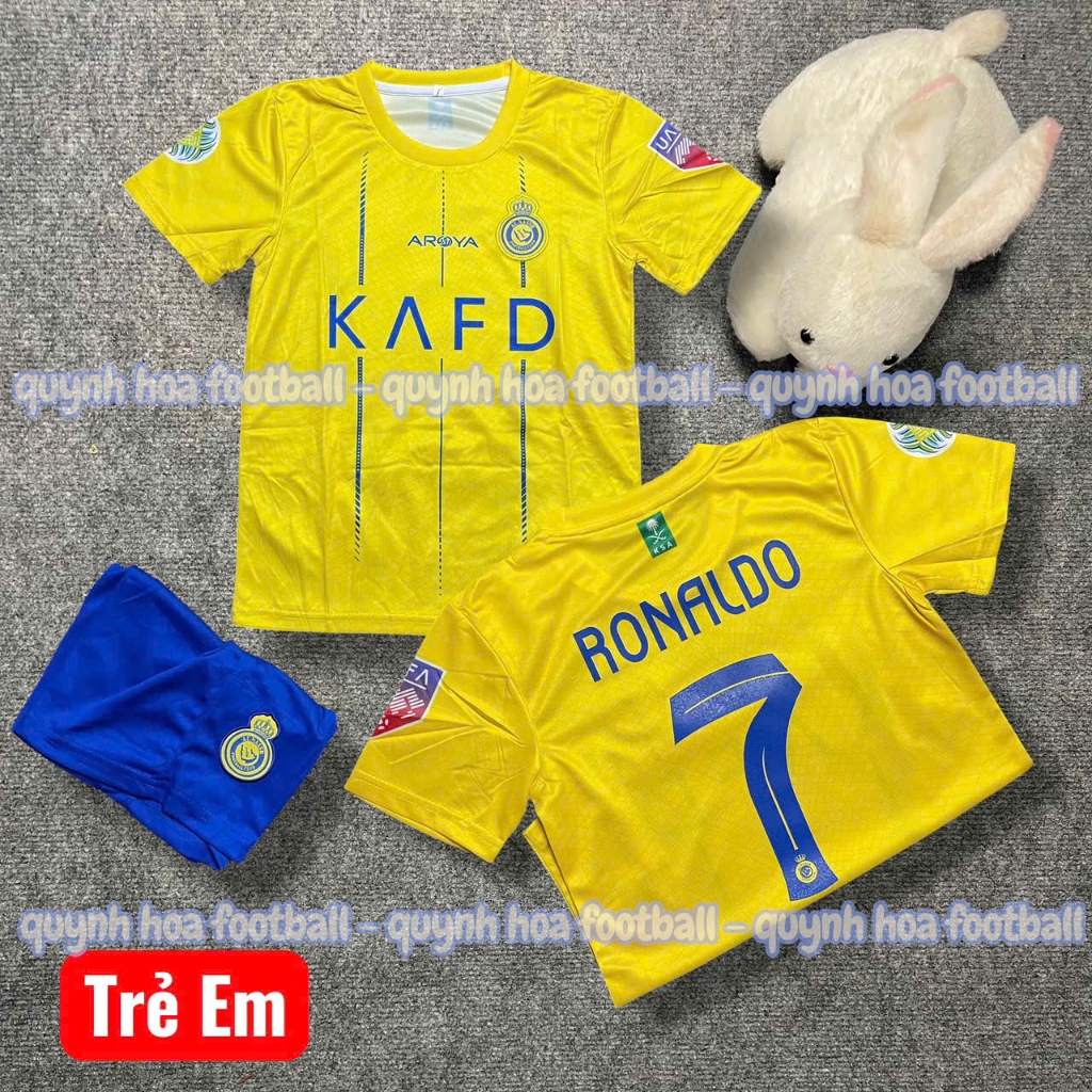 ✅Free Ship✅ Áo Bóng Đá, Áo Đá Banh Trẻ Em Al Nassr FC 2023/24 - Hàng Mè Kim Cao Cấp - Nhất Tốp