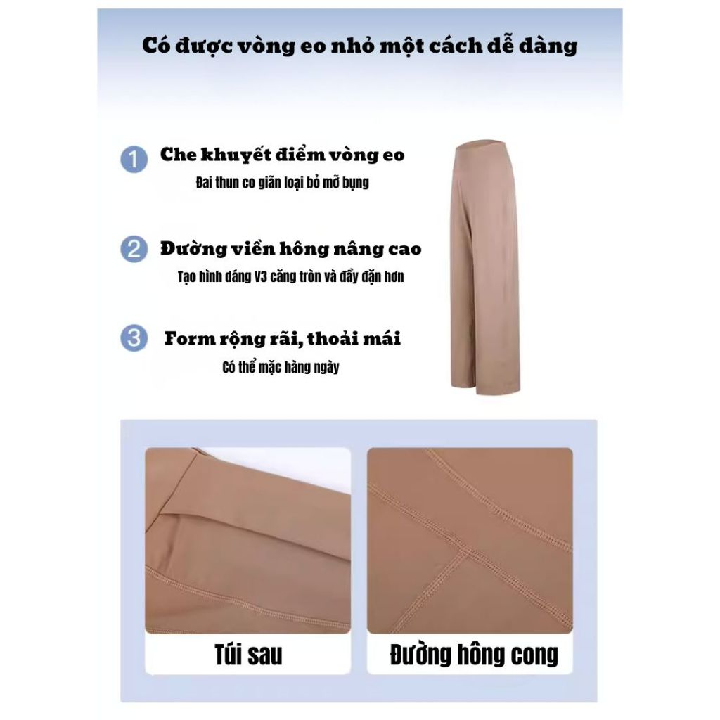 MOXY SPORTSWEAR Quần Ống Suông Nữ Thể Thao Tập Gym, Cạp Cao Co Giãn 4 Chiều, Vải Siêu Nhẹ Thoáng Khí, Che Bụng Tôn Dáng | BigBuy360 - bigbuy360.vn