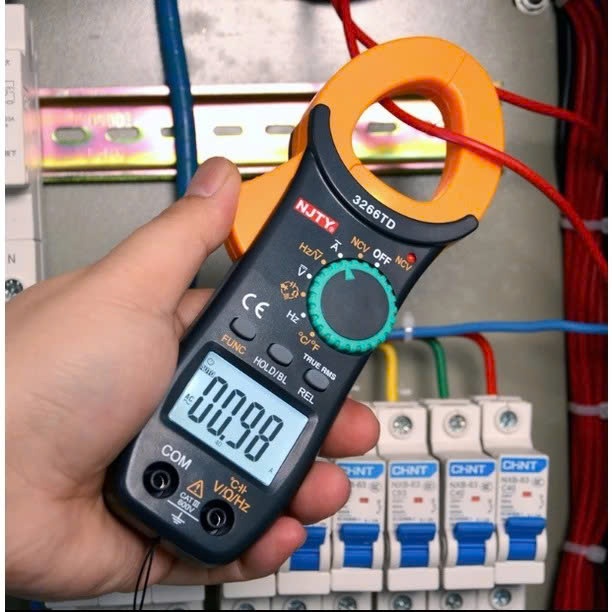 Ampe kìm Đồng hồ kẹp dòng vạn năng NJTY 3266TD đo tụ, tần số, nhiệt độ, điện trở, điện áp