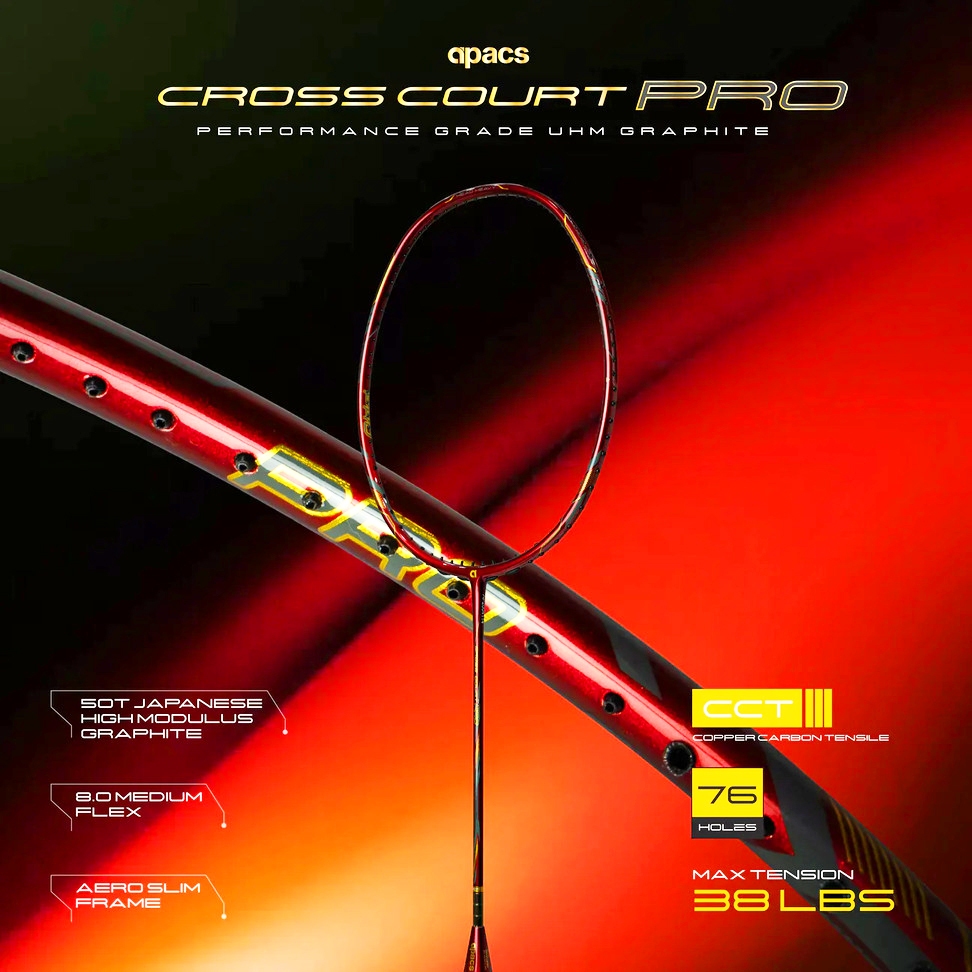 Vợt cầu lông Apacs Cross Court Pro 6.4 (4U) | Vợt chuyên nghiệp