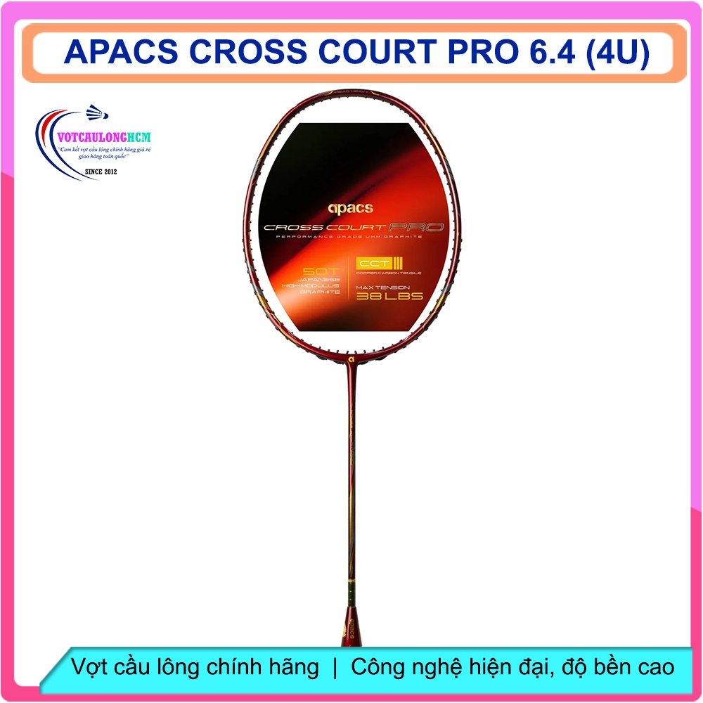 Vợt cầu lông Apacs Cross Court Pro 6.4 (4U) | Vợt chuyên nghiệp