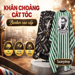 Khăn Choàng Cắt Tóc Barber Cao Cấp – Chống Bám Tóc, Áo Choàng Cắt Tóc Salon Chuyên Nghiệp, Siêu Rộng