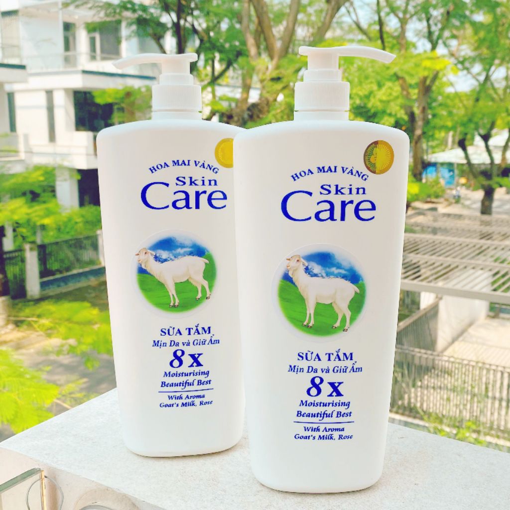 Combo 2 chai Sữa tắm skin care 1200ml tinh chất sữa làm mịn da