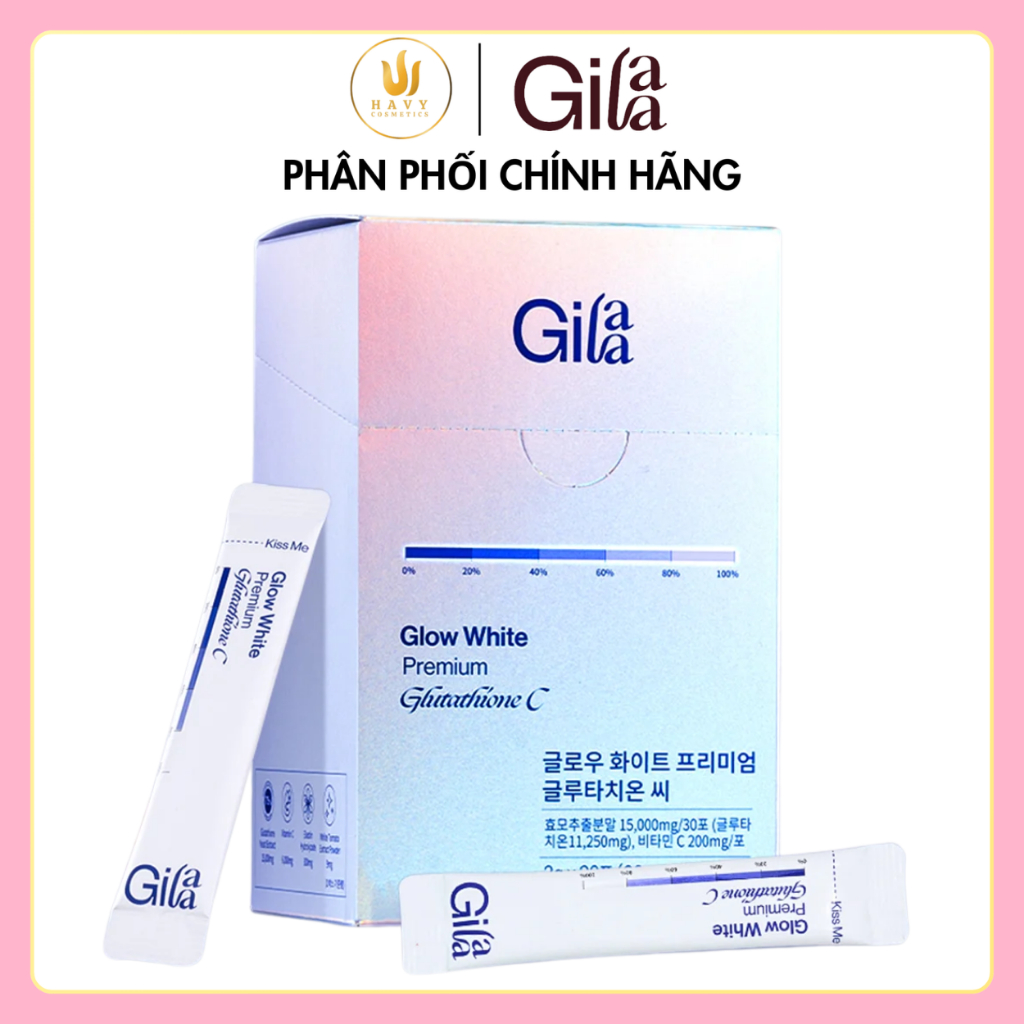 gilaa glow white premium glutathione c Bột Ngậm Trắng Da Glutathione C Gilaa Glow White main image 0